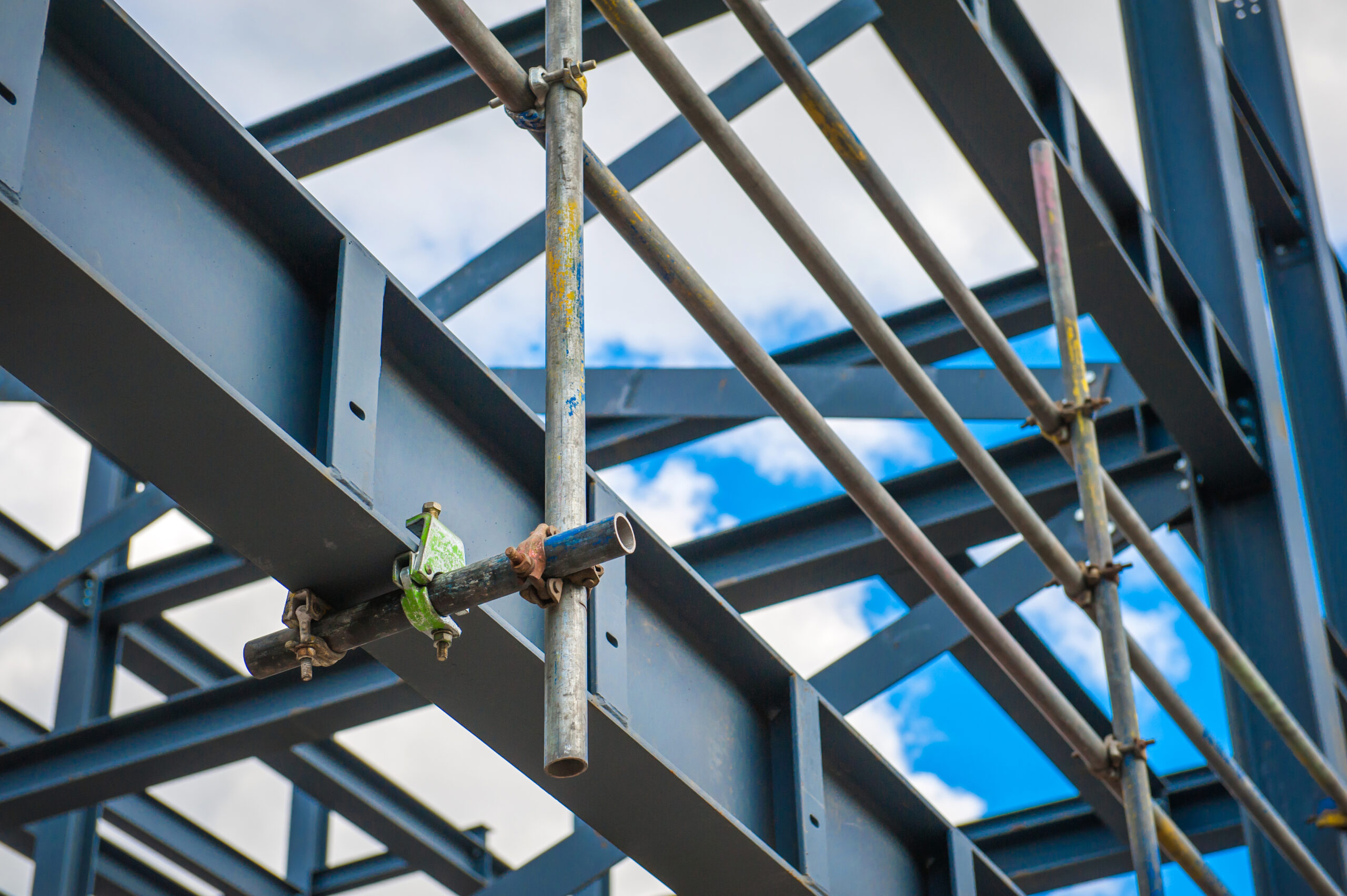 Scaffolding,Connections,,Fixing,And,Tie,System,Closeup.